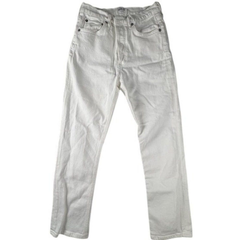 AGOLDE Jeans Womens 26 Riley High Rise Straight Leg White Denim A056C-1085